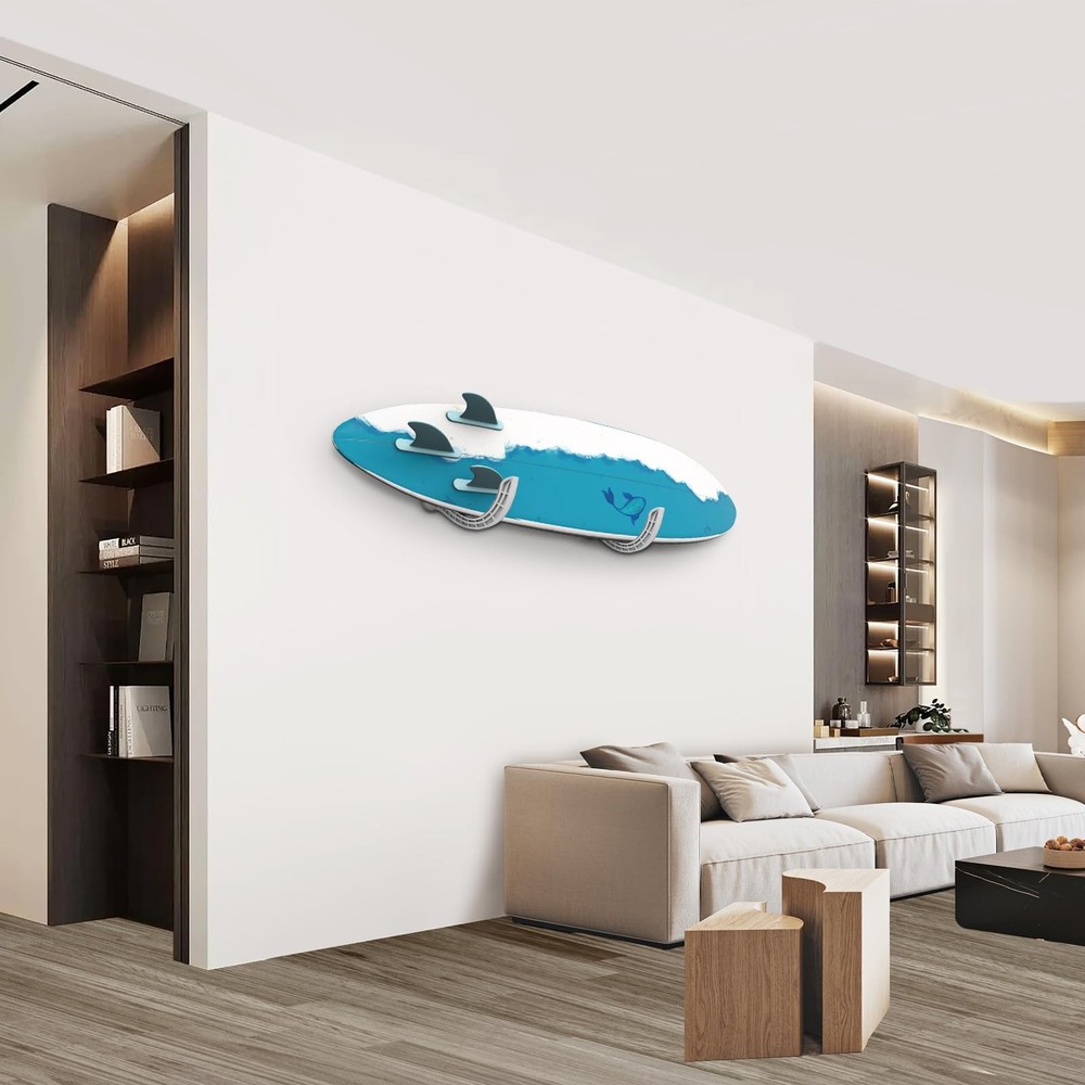 Surfboard Rack | Wall Mount for Surfboards & Paddle Boards (Grey)