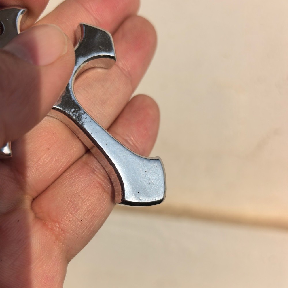 Brass Solid Cross Pendant EDC Tool - Electroplated surface - can be polished