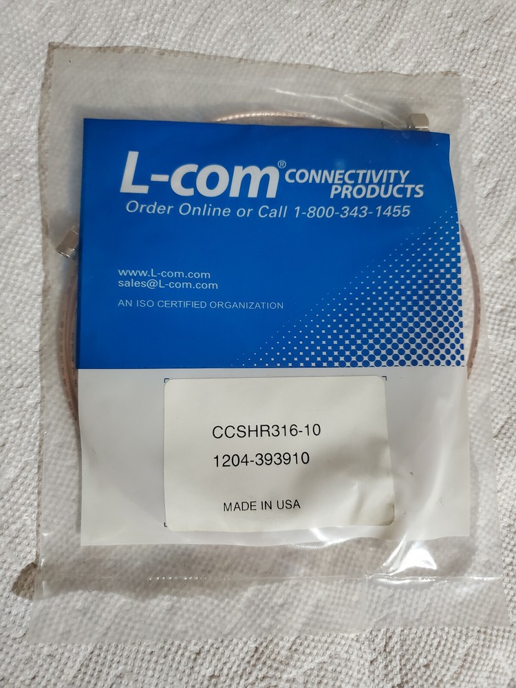 L-Com CCSHR316-10 Coax Cable Assembly