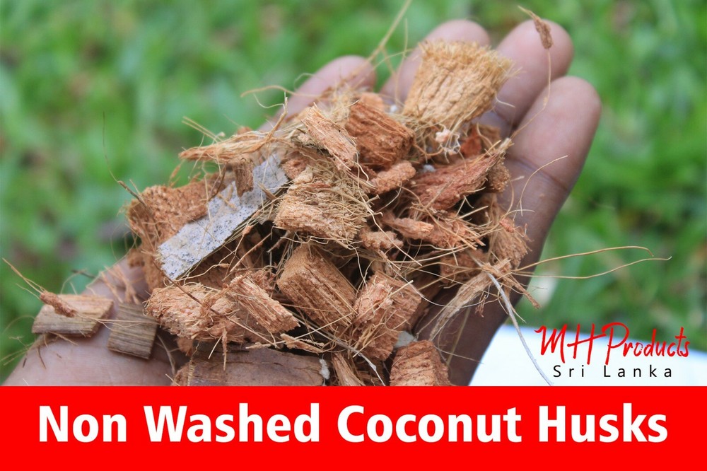 Natural Chopped Pre Washed/Non Washed Coconut Husk Chips Pack