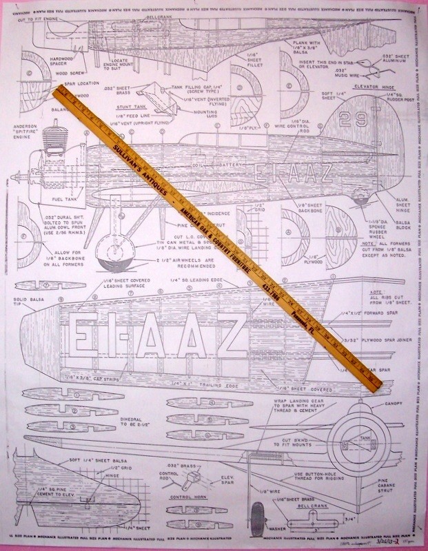 BELLANCA FLASH PLAN + CONSTRUCTION ARTICLE to Build 56" UC Scale Stunt Model