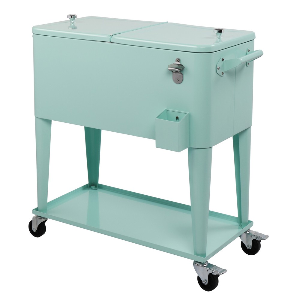 Rectangular Plastic Box Frozen Insulation Cart Mint Green,in stock