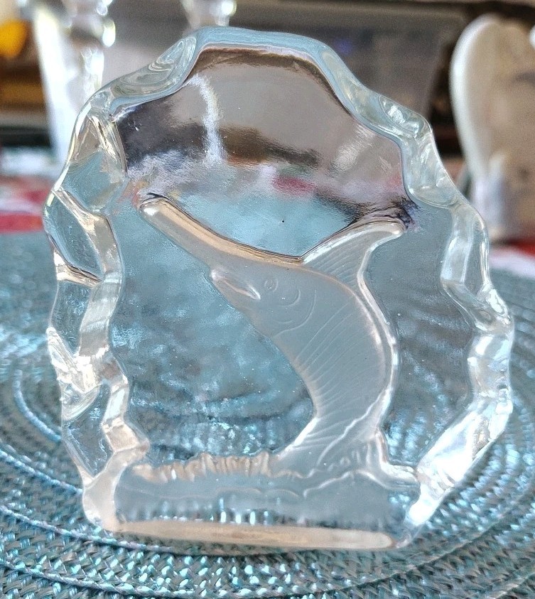 CRYSTAL SWORDFISH PAPERWEIGHT