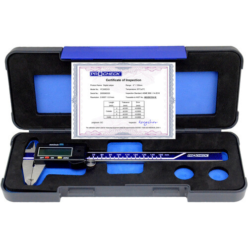 8" Electronic Calipers with Case Precision .0015" Measuring Tool Certified