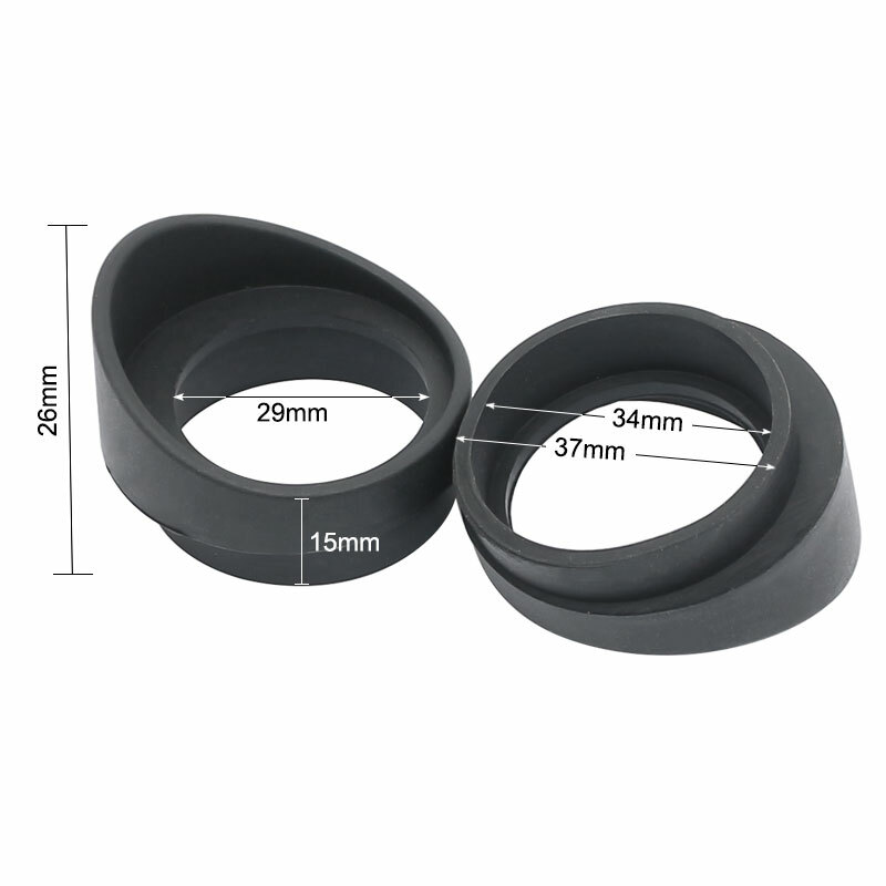 Microscope Eyepiece Rubber Eye Cups One Pair Eye Guards Inner Diameter 34 mm