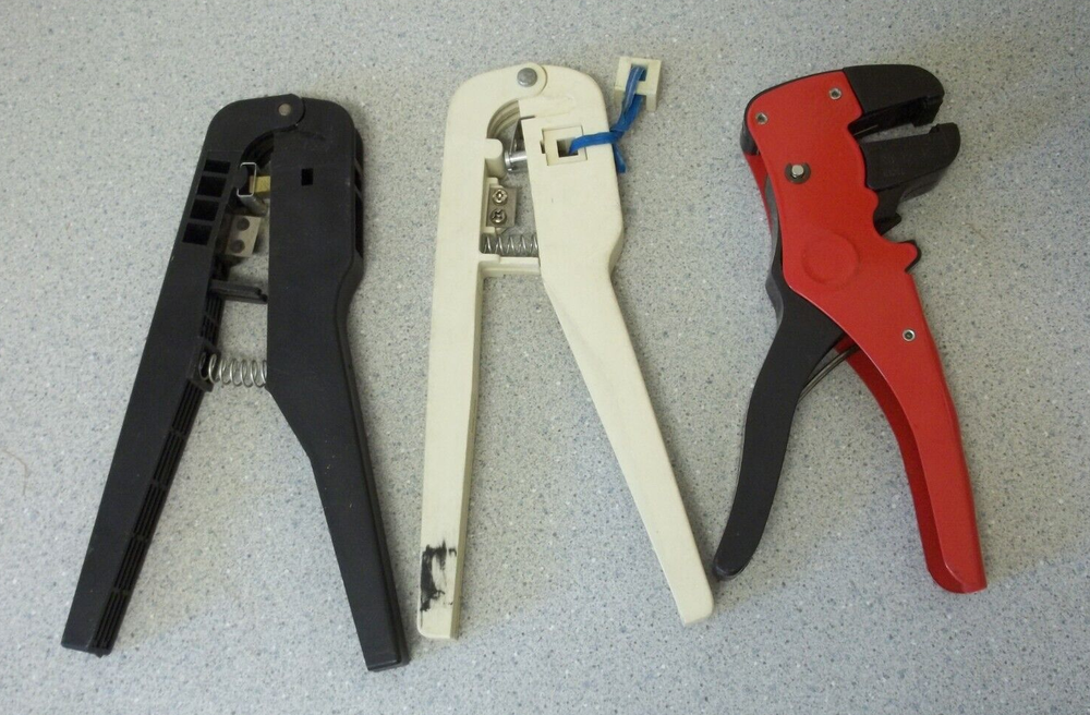 Telephone wire crimping tools 3 total telephone line installation tools