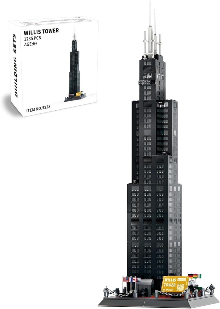 Willis Tower Chicago Model Building Kit 1241 PCS