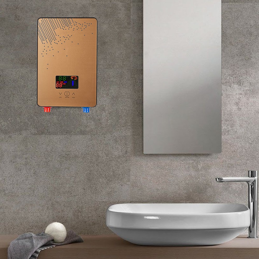 4500W Tankless Hot Water Heater Electric Instant Water Heater with Shower Head