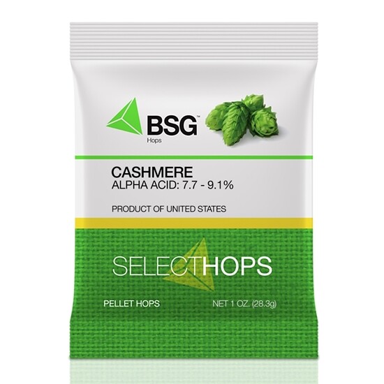 CASHMERE Hop Pellets 1 Ounce Dual Purpose Hops - Complex and Fruity - A Stunner!