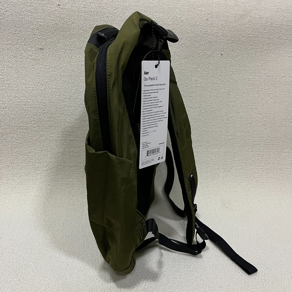 Aer Go Pack 2 (20L) Olive Packable Travel Backpack Lightweight 16" Laptop BNWT