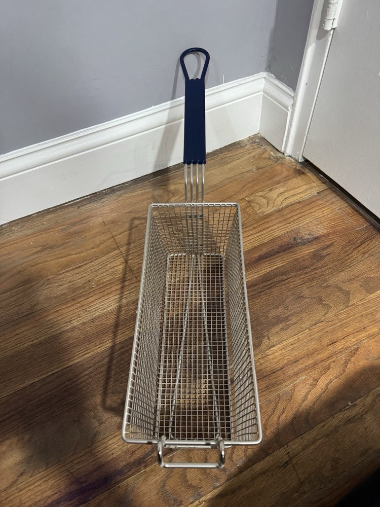 Commercial Deep Fryer Basket with Blue Handle
