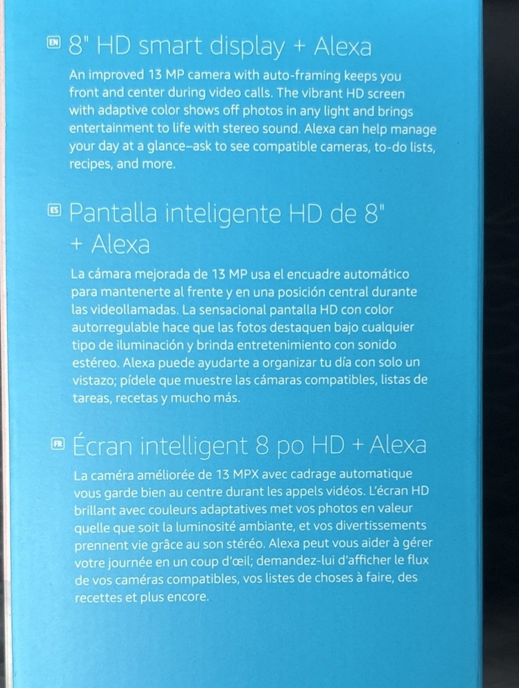 Amazon Echo Show 8 (2nd Gen) Smart Display Speaker - Charcoal