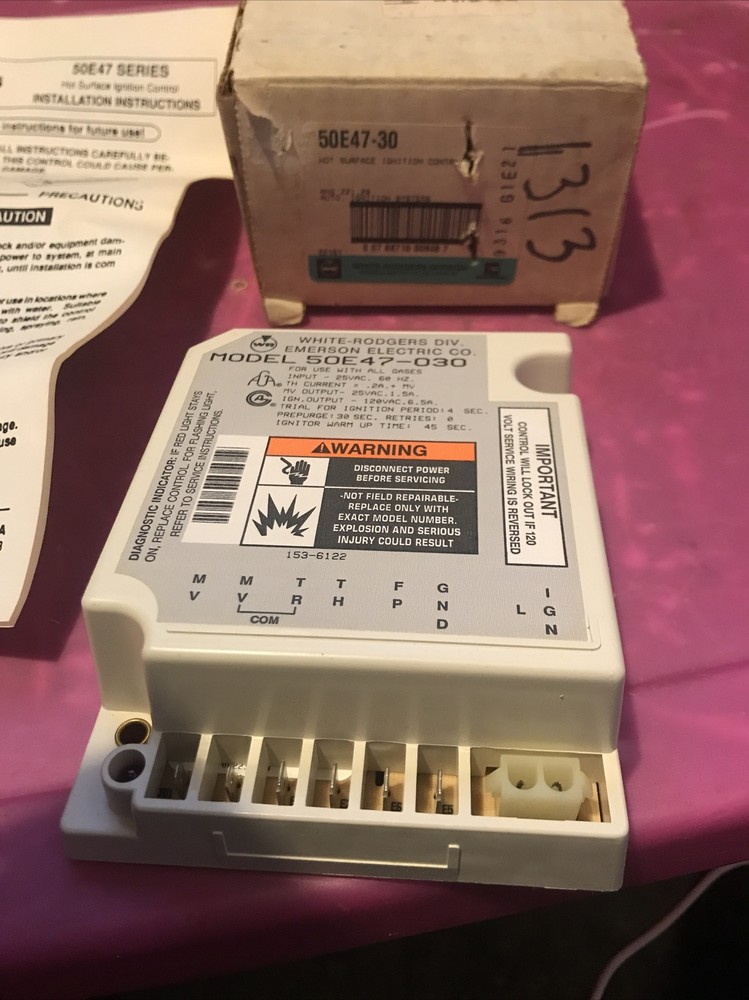 White-Rodgers 50E47-30 Ignition Control LPU Capac MICHIGAN