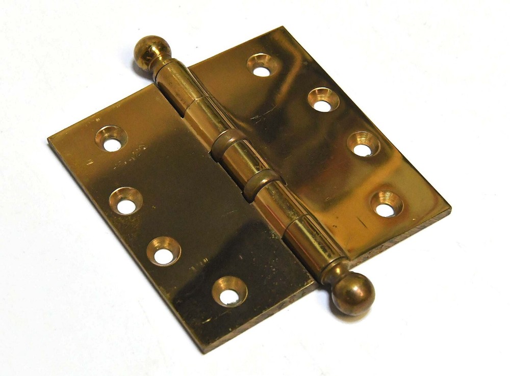 SINGLE BRASS CANNONBALL TIP HINGE 4 X 4