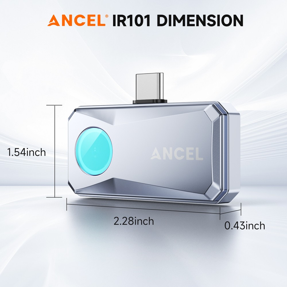 ANCEL IR101 Thermal Camera for Android & PC USB C 256x192 IR High Resolution