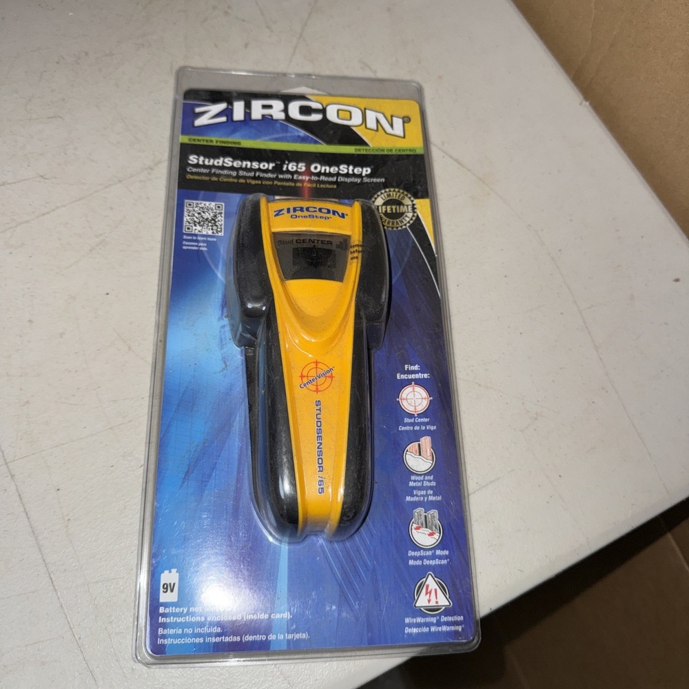 Zircon StudSensor i65 OneStep Center and Edge Finding Electronic Stud Finder