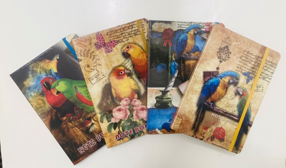 Notebook with MACAW PARROTS