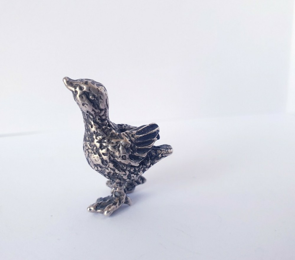 Vintage Solid Silver Italian made miniature Baby Chick Hallmarked