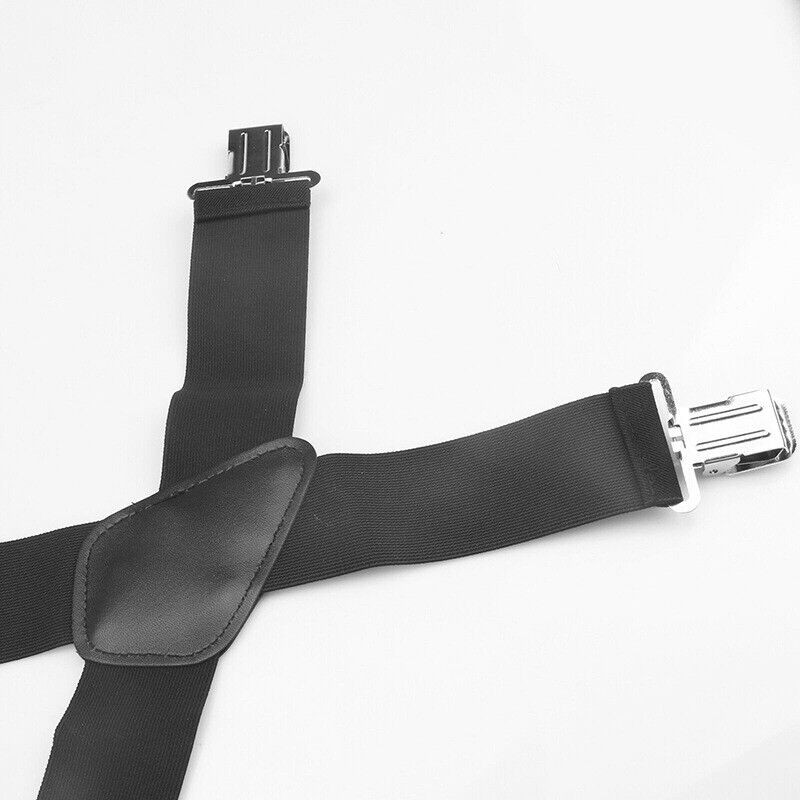 General Pants Cross X Shape Suspender Adjustable Strap Leather Crosspatch