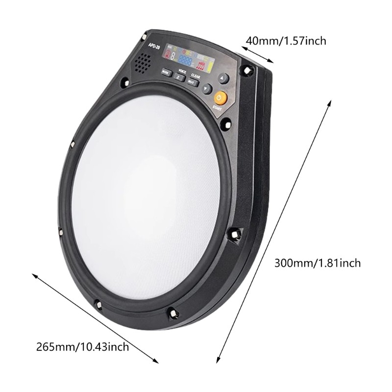 APD-20 Electronic Drum Pad Metronome Training Pad Mute Drum Beating Board