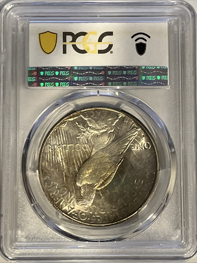 1925 S PEACE SILVER PCGS MS-62, HIGH GRADE BETTER DATE GOLD SHIELD WITH TONING