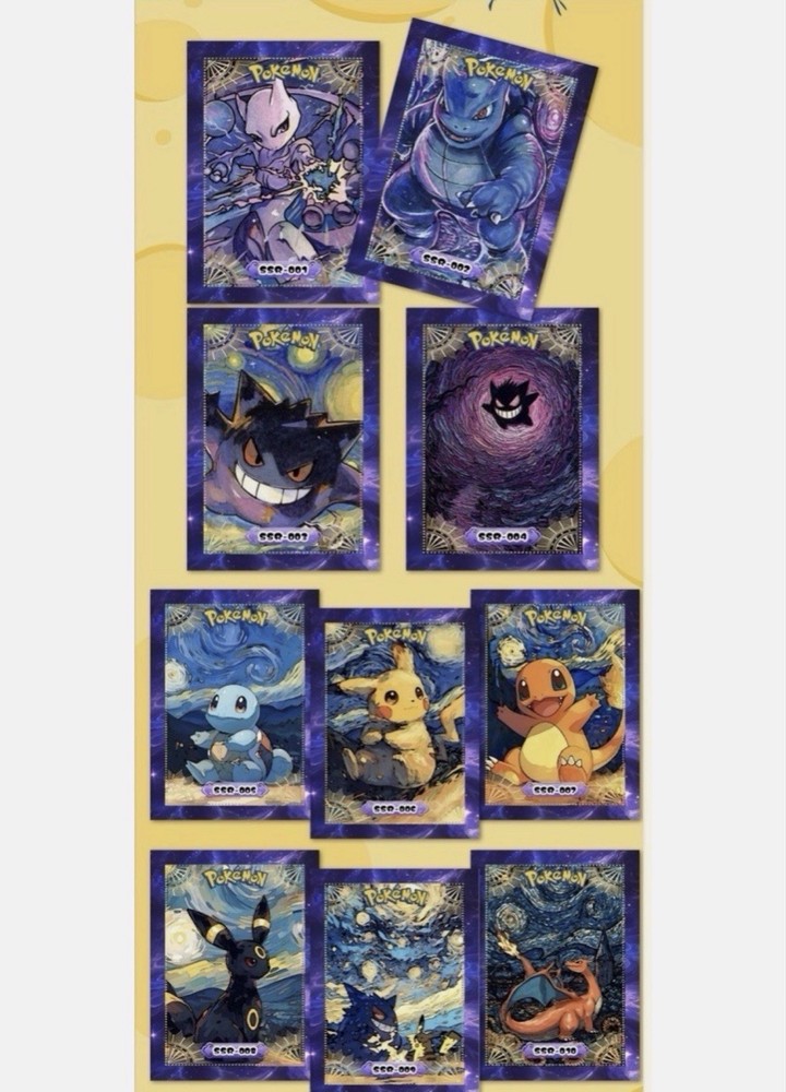 Pokemon Custom Hand Drawn Poloroids - 5 Pack