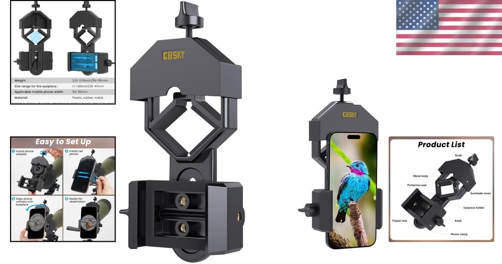 Universal Smartphone Adapter for Binoculars, Scopes & More – Easy Capture