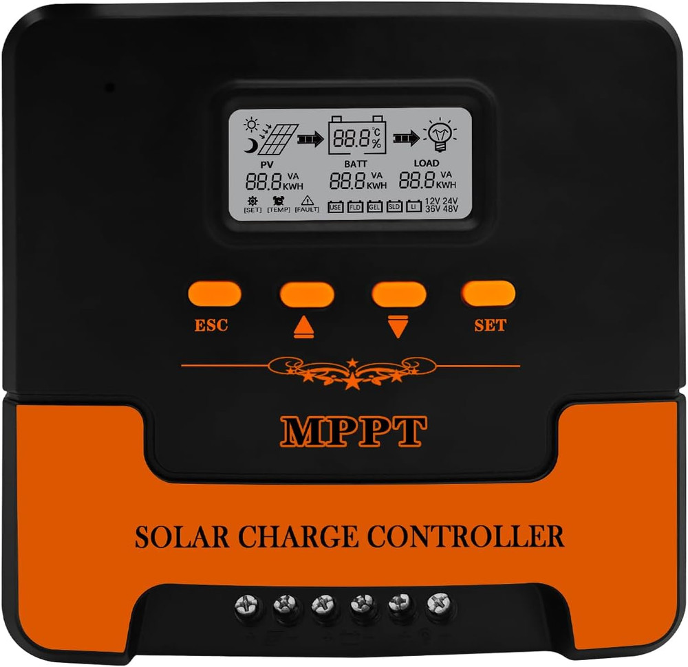 40A MPPT Solar Charge Controller with WiFi, Dual USB & Multi-Battery Support