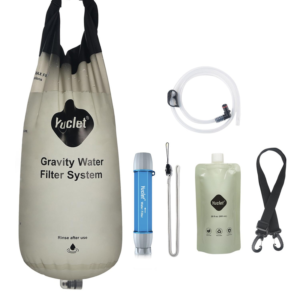 2-Gal Gravity Water Purifier - 0.1 Micron Filter for Camping & Emergencies