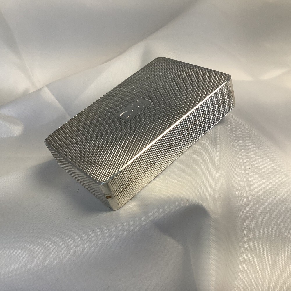 SNUFF /PILL/TRINKET BOX ‘PETER JOHN DOHERTY’ HM SILVER 83g ENGINE TURNED 2004.
