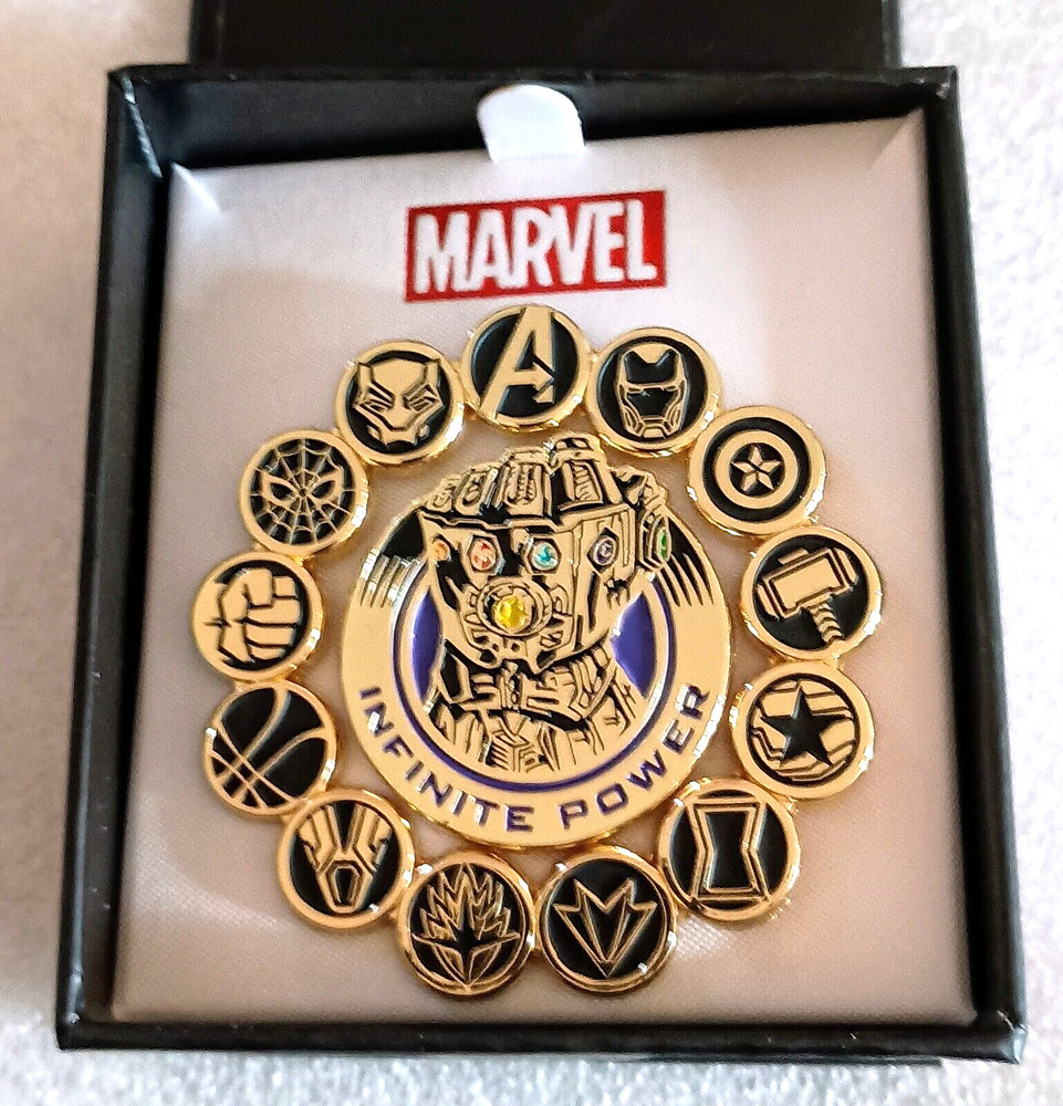 Marvel Avenger Infinity Gauntlet Thanos Infinite Power 2 Pin Set New MIB NOS