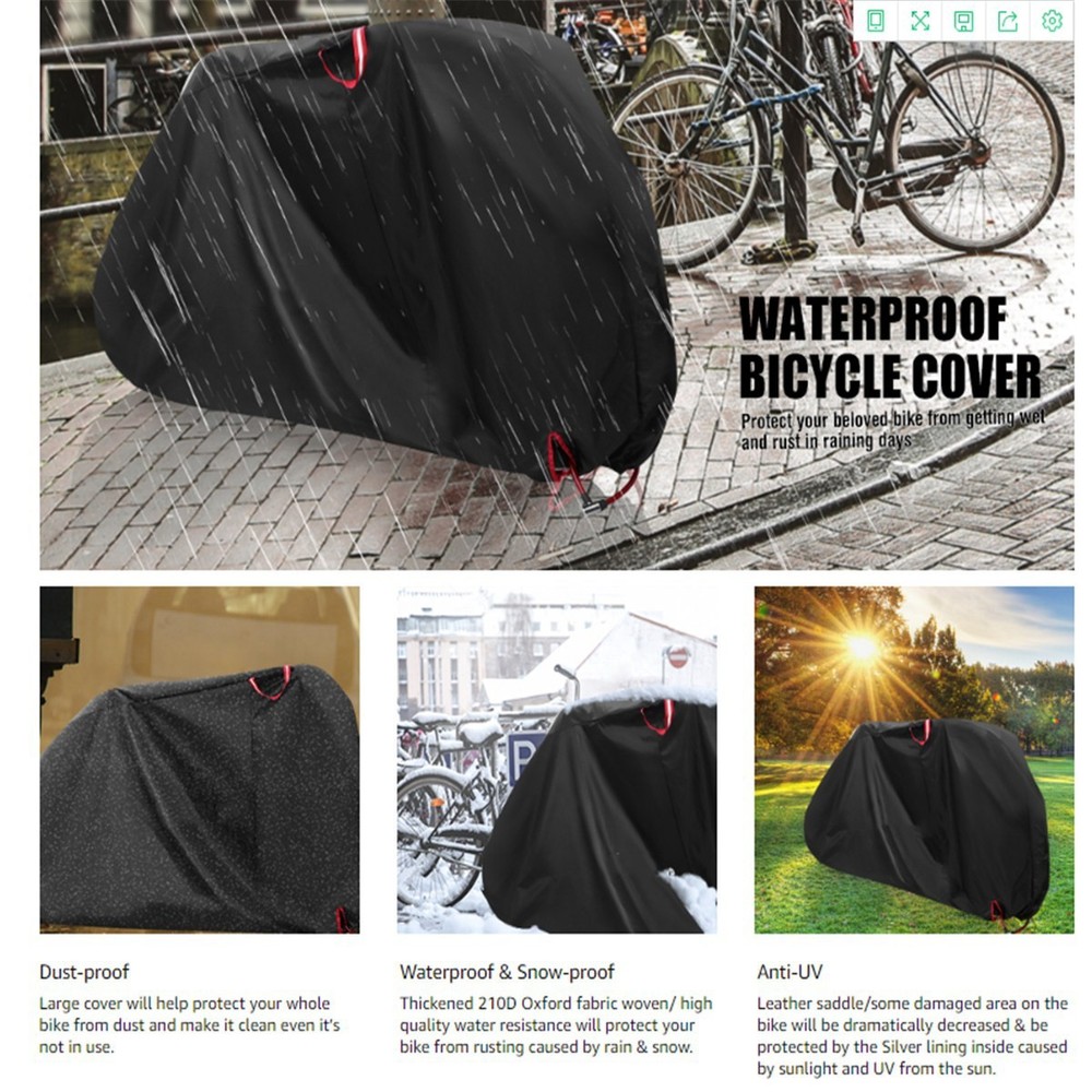 Multi-Functional 210D Foldable Waterproof Bicycle Rain Cover Protective Sheld