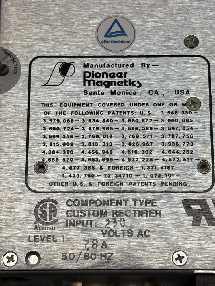 Pioneer Magnetics PM 2926A-2 (4 Available)