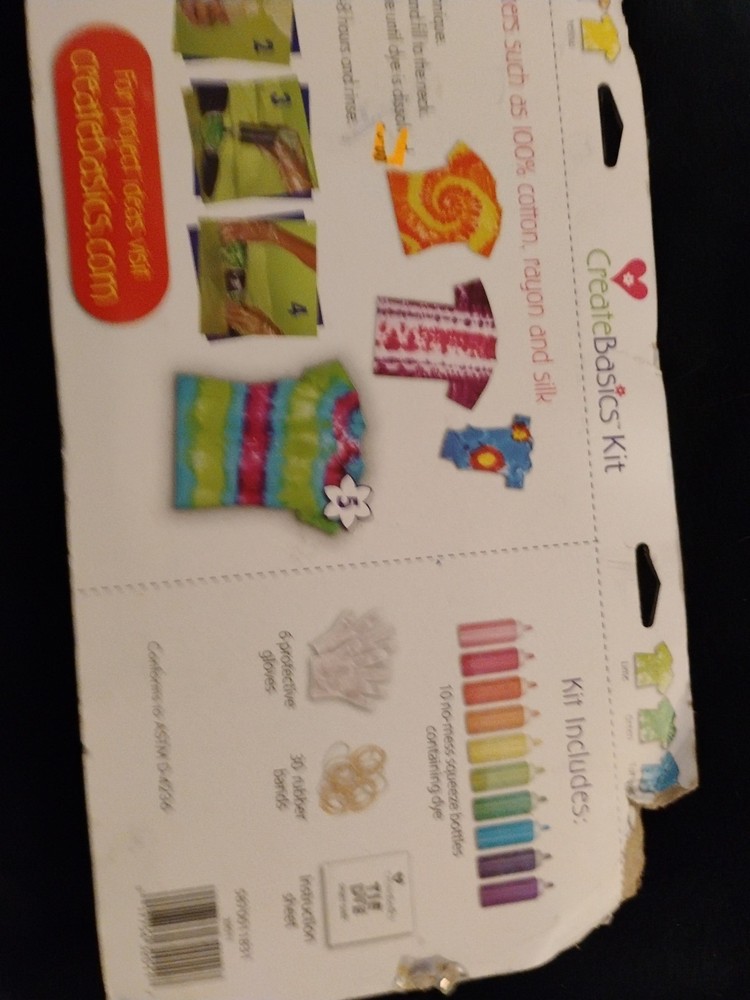 Create Basics Tie Dye Kit 10 Color Super Pack Makes a Great Gift NEW