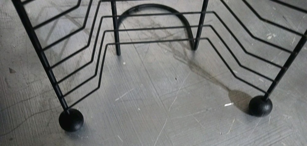 Black Metal 24 DVD Tower Storage