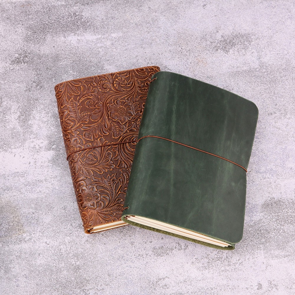 Personalized Leather Journal Cover A5 A6, Refillable Traveler’s Notebook