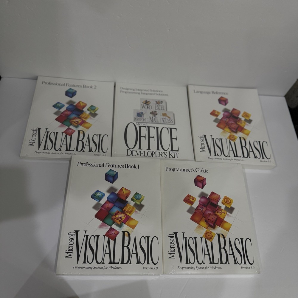 RARE Vintage Microsoft Dev Software Lot Visual Basic C++ FoxPro Promo NFR Box