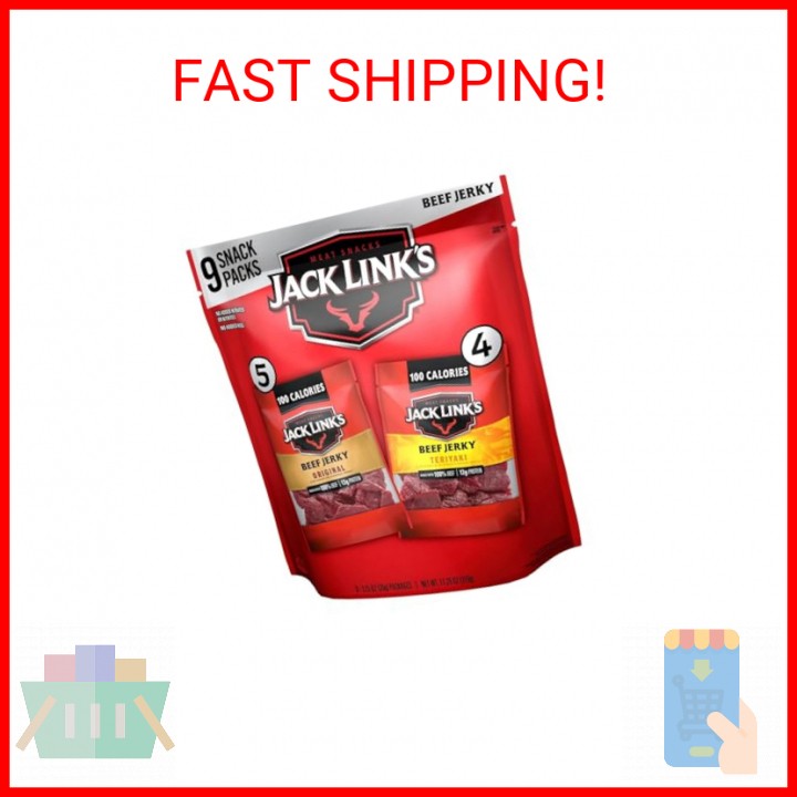 Jack Link's Beef Jerky Variety Pack - Includes Original and Teriyaki Jerky, Bulk