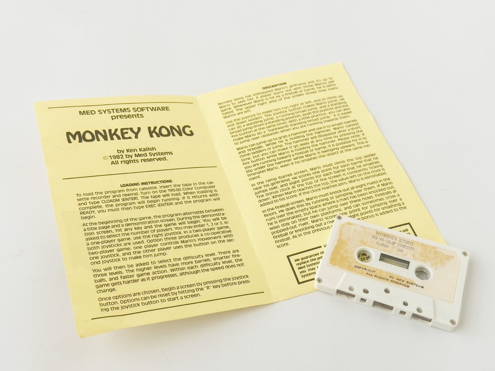 Monkey Kong! - Med Systems Software - 1982 / TRS-80 CoCo