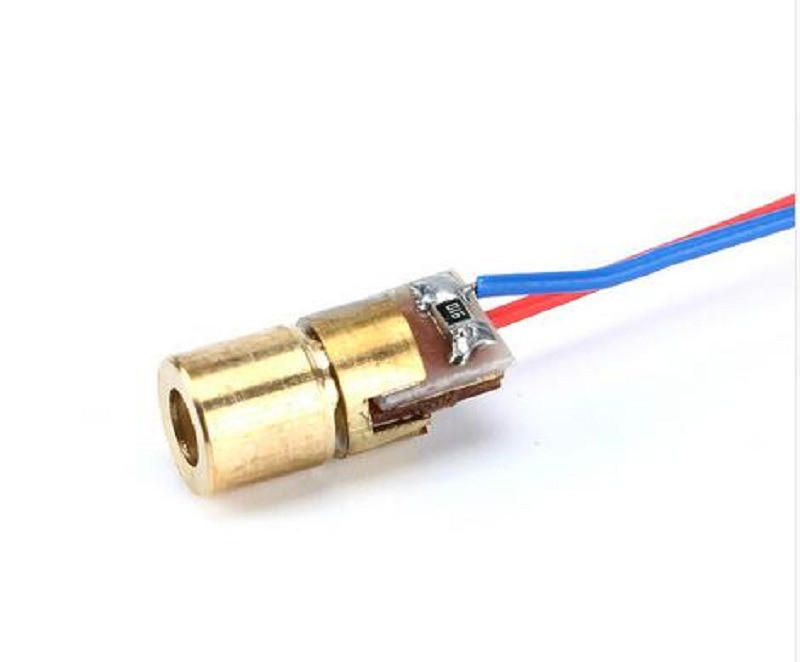 20pcs 650nm 6mm DC 5V 5mW Laser Dot Diode Module Red Copper Head