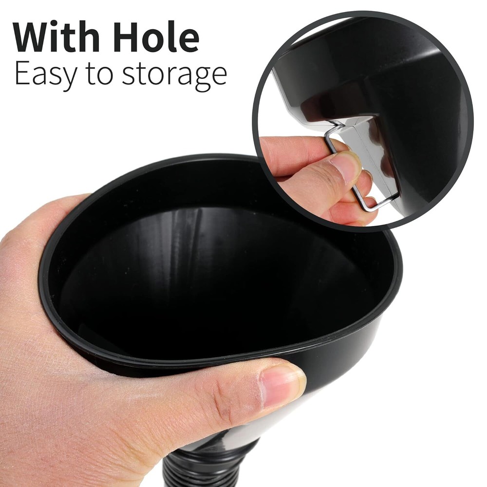 Refueling Plastic Funnel Oiler Filter Mesh Screen Strainer For Car Motorcycle