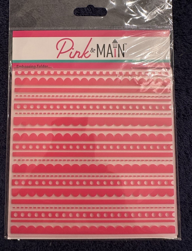Pink & Main Fun Stripes Embossing Folder