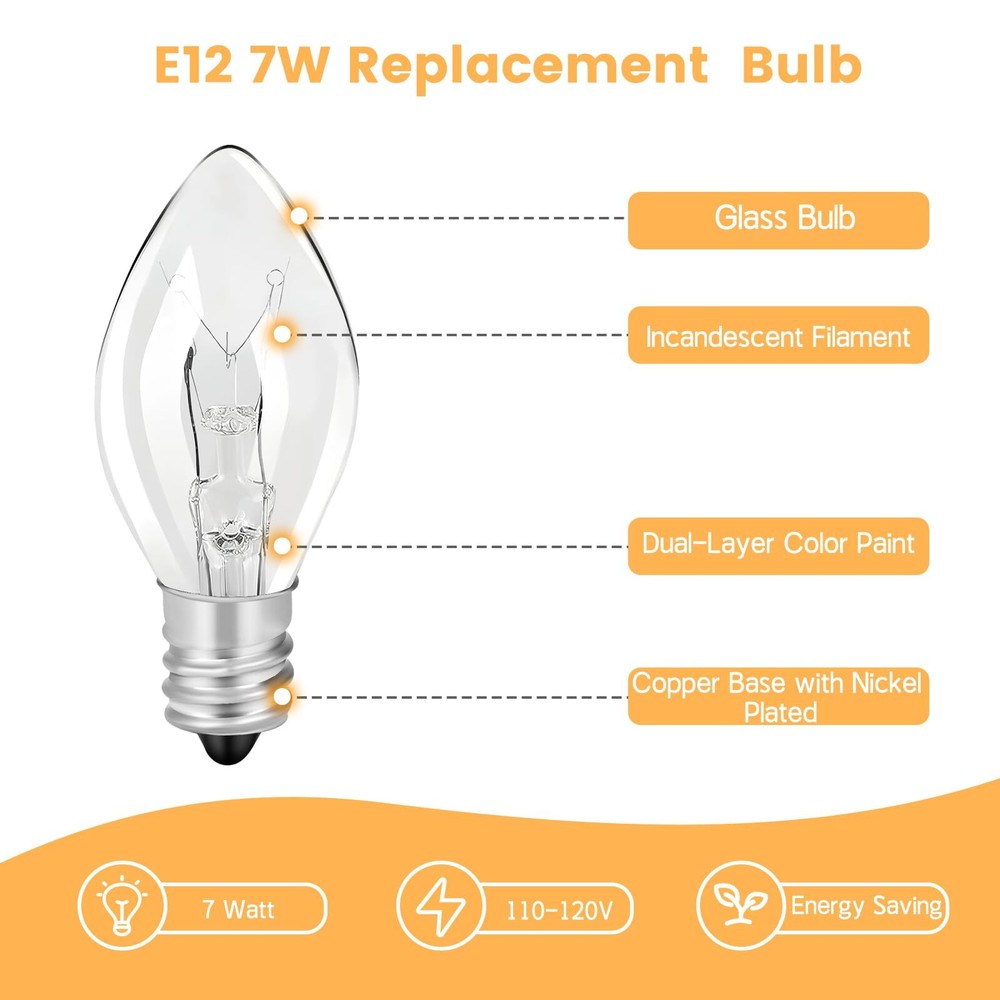 Flea Trap Light Bulb Replacement 10 Pack 7W Replacement Bulbs for Flea Traps ...