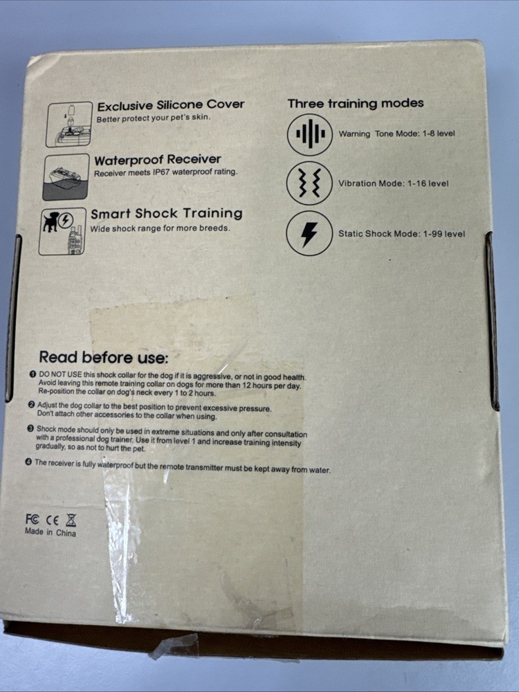 Dog Training Collar With Remote Transmitter By Shenzhen Open Box/ Unused