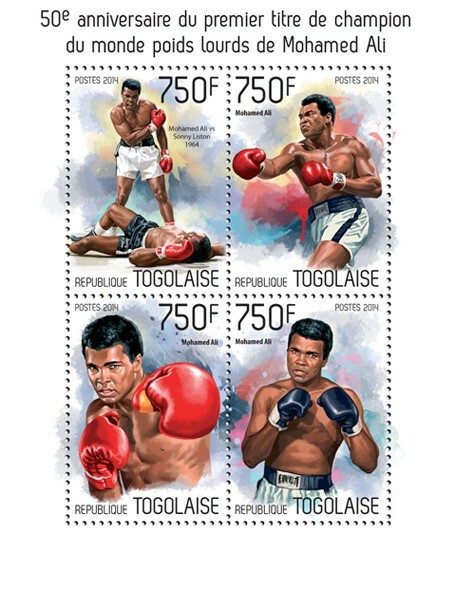 2014 TOGO MNH. MUHAMMAD ALI. Y&T Code: 3820-3823  |  Michel Code: 5757-5760