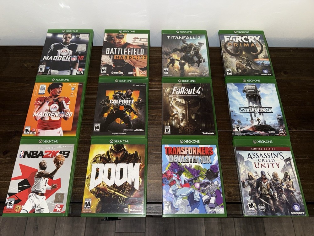 X box One S + 3 Working Controllers + 12 Games !