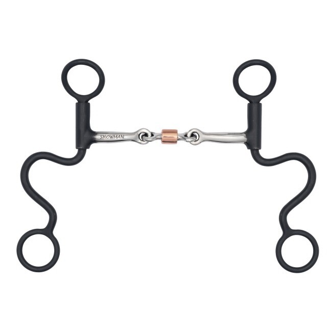 Short Shank DOG BONE Copper Roller Jointed HORSE BIT