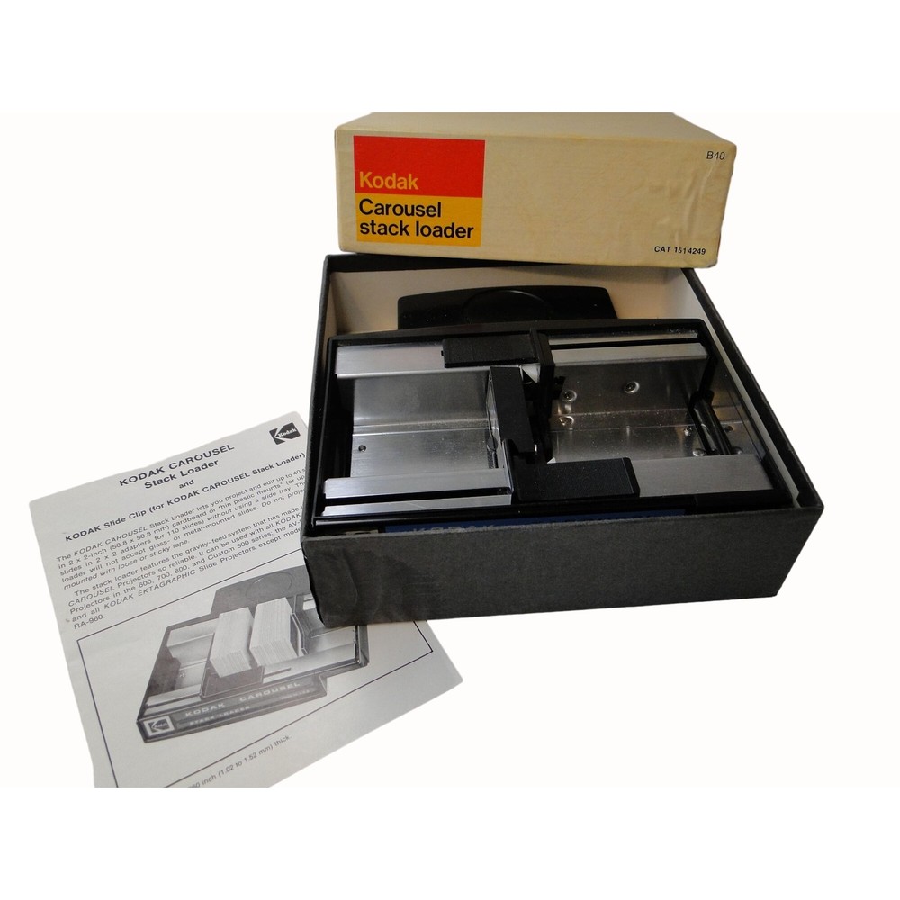 Kodak Carousel Stack Loader B40 Original Box Instructions Professionally Tested