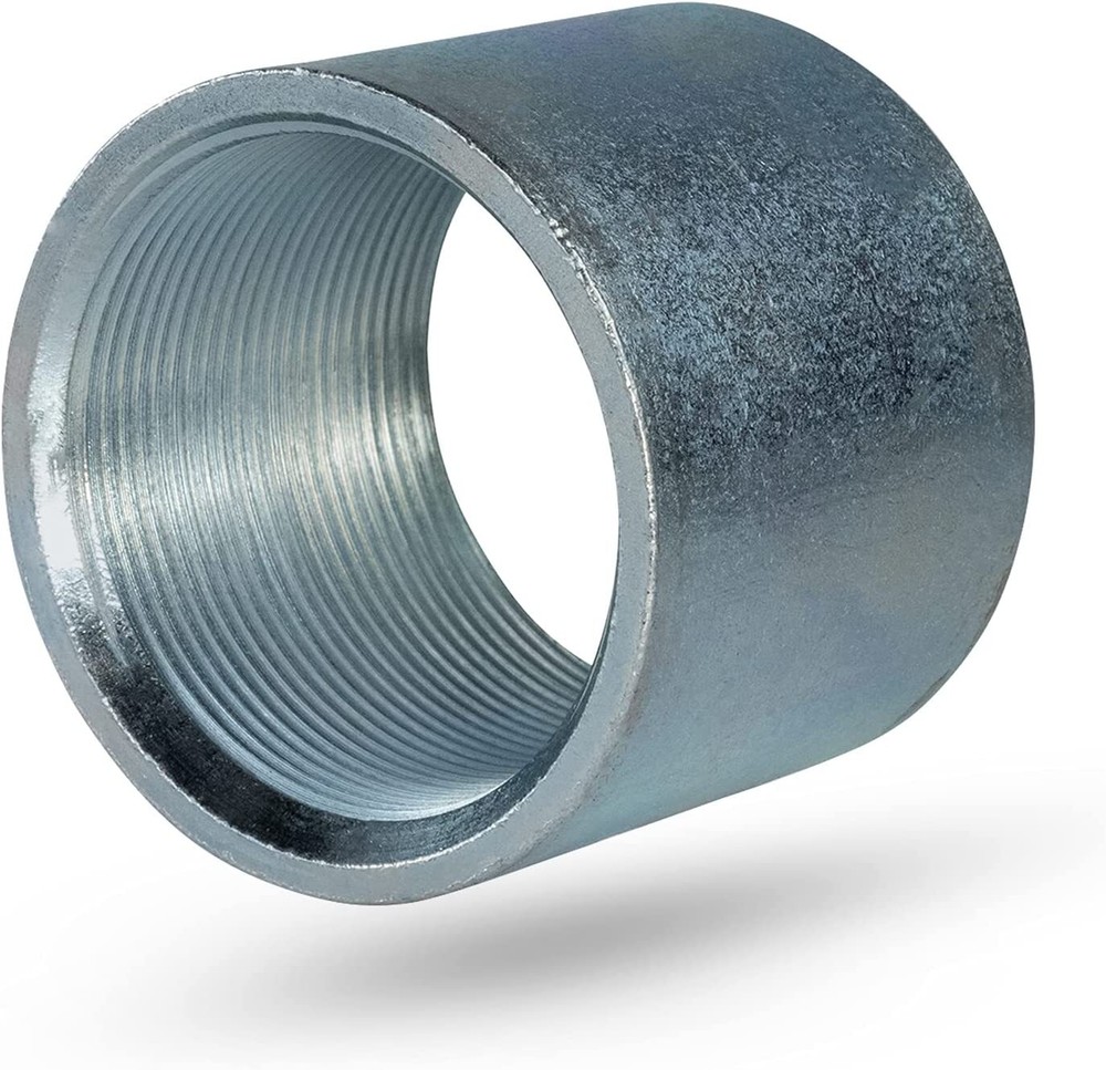 1-1/4" Straight Merchant Steel Coupling With Galvanized Coating