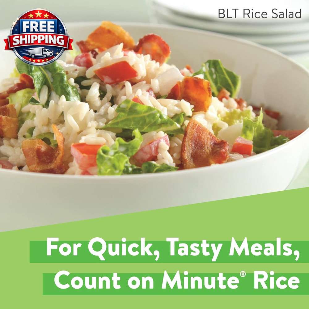 Instant White Rice - Quick & Easy 72-Ounce Box for Fast Dinner Solutions